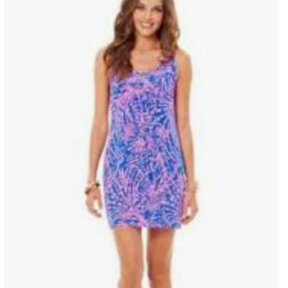 Lilly Pulitzer Betty Rollin in the Grass 100% silk dress Size M - Picture 2 of 10